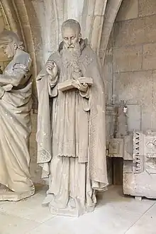 Den Hl. Augustinus schuf Heinrich Weltring 1880 bis 1882 als Pfeilerfigur für den Dom zu Halberstadt