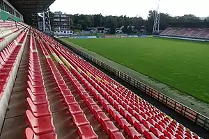 Das Stadion Na Litavce (Juli 2021)