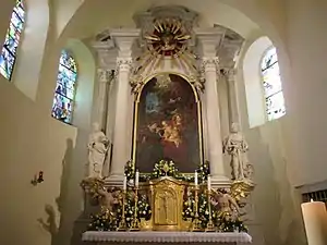 Strahlenkranz für Gottvater in den Wolken 1993