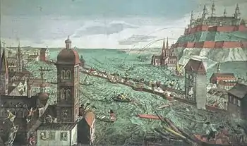 Überschwemmungen in Würzburg nach dem Winter 1783/84