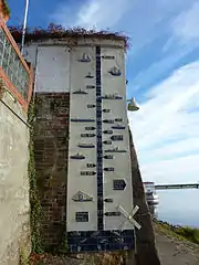 Hochwassermarken in Lauenburg/Elbe