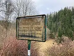 Hochwasserrückhaltebecken Wental (2022), Schild