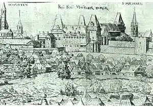 Die Hofburg zu Wien 1558, von Hanns Lautensack
