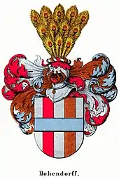 Wappen derer von Hohendorff dänischer Linie