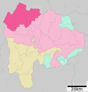 Lage Hokutos in der Präfektur