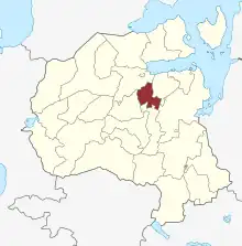 Lage des Søstrup Sogn in der Holbæk Kommune