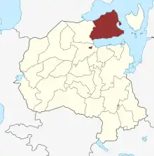 Lage des Tuse Næs Sogn in der Holbæk Kommune