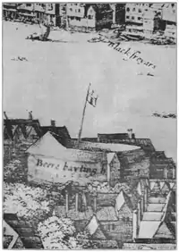 Das Hope Theatre, oder der zweite Bear Garden, aus Wenzel Hollars View of London (1647)
