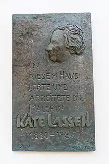 Gedenktafel Käte Lassen, Holm 49–51, Flensburg (1998)