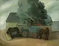 Pferde und Wagen, 1924.