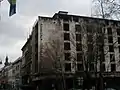 Hotel „Evropa“ nach dem Brand im Bosnienkrieg
