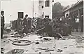 Hotelgarage nach den Unruhen im Jahr 1914