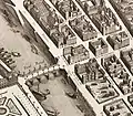 Hôtel der Grauen Musketiere in der Rue du Bac, gegenüber dem Tuilerienpalast 1739 (Plan de Turgot)