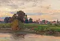 Hugo Darnaut, Abendlandschaft Etzenhausen bei Dachau