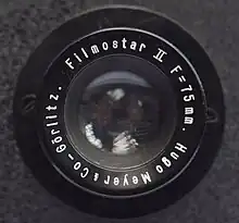 Ein Filmostar II 75&nbsp;mm; die Filmostare III & IV waren mit „Filmosto“ beschriftet