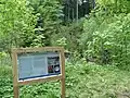 Infotafel an einem der Kalksteinbrüche