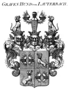 Wappen der „Grafen Hund von Lauterbach“
