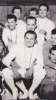 Gábor Delneky (1960, oben rechts)