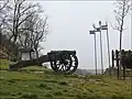 Geschütz auf der Burgruine Szigliget