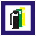 F-17Tankstelle mit bleifreiem Benzin und Autogas
