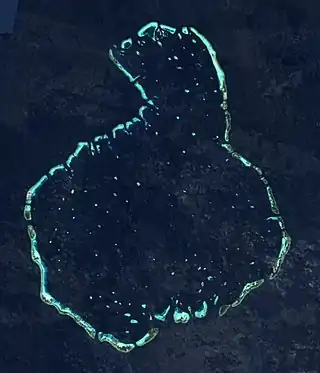 Satellitenbild des Atolls