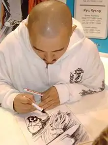 Manhwa-Zeichner Hyung Min-woo auf der Frankfurter Buchmesse 2005