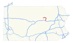 Streckenverlauf der Interstate 180