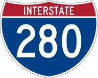 Straßenschild der I-280