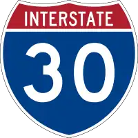 Straßenschild der I-30