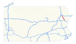 Streckenverlauf der Interstate 380