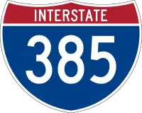 Straßenschild der I-385