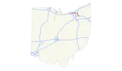 Streckenverlauf der Interstate 480