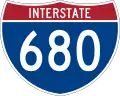 Straßenschild der I-680