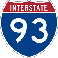 Straßenschild der I-93