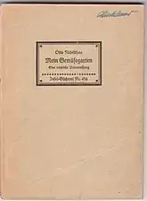 Einband des IB 456 Otto Nebelthau: Mein Gemüsegarten als Hülle für eine Tarnschrift der FDJ (West) von 1953 und S. 9 mit dem Titelblatt für den tatsächlichen Inhalt
