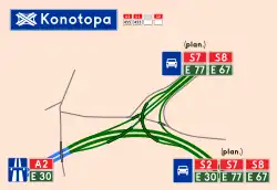 Schema des Knotens Konotopa