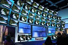 Panasonic-Fernseher als IFA-Aufbau (Berlin 2010)