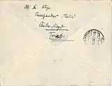 Brief des Teilnehmers der II. Ärztefahrt vom 20. November 1909, Dr. George Wege, aus Luxor (145 × 111 mm)