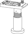 Standardbein für Metod-Unter- und Hochschränke (8 cm hoch)
