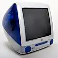 Transparenter indigo iMac G3.
