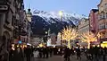 Maria-Theresien-Straße mit Weihnachtsbeleuchtung