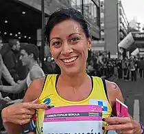 Isabel Macías – durch eine gedopte Läuferin nicht im&nbsp;Halbfinale