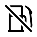 ISO&nbsp;7000-1359B mit einem einzelnen diagonalen Strich zur Negation