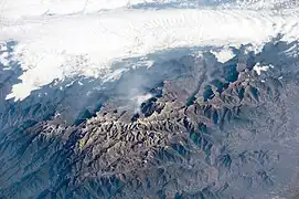 Aufnahme aus Richtung SO während der ISS-Expedition 42 aus 398&nbsp;km Höhe