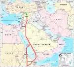 Migrationskarte des Waldrapp