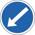 C09.12Vorgeschriebene Fahrtrichtung – rechts vorbei