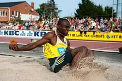 Medaillenkandidat Ignisious Gaisah erreichte mit 7,77&nbsp;m nicht das&nbsp;Finale