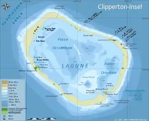 Karte der Clipperton-Insel
