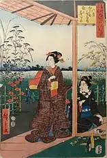 Illustration zum Genji Monogatari aus dem 19. Jh., Musée Saint-Remi