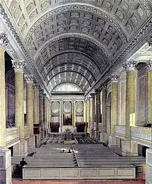 Im alten Berliner Dom, Gemälde von Eduard Gaertner, 1824